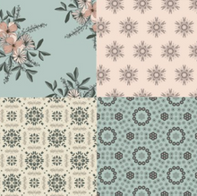 Decorative Clothesline-Flowers & Patterns-16 motifs-3”x4,5”-Ensemble E