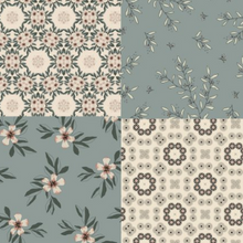 Decorative Clothesline-Flowers & Patterns-16 motifs-3”x4,5”-Ensemble D