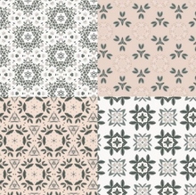 Decorative Clothesline-Flowers & Patterns-16 motifs-3”x4,5”-Ensemble E