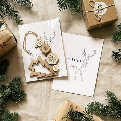 Décoration en bois-Lanière modèle sapin vide