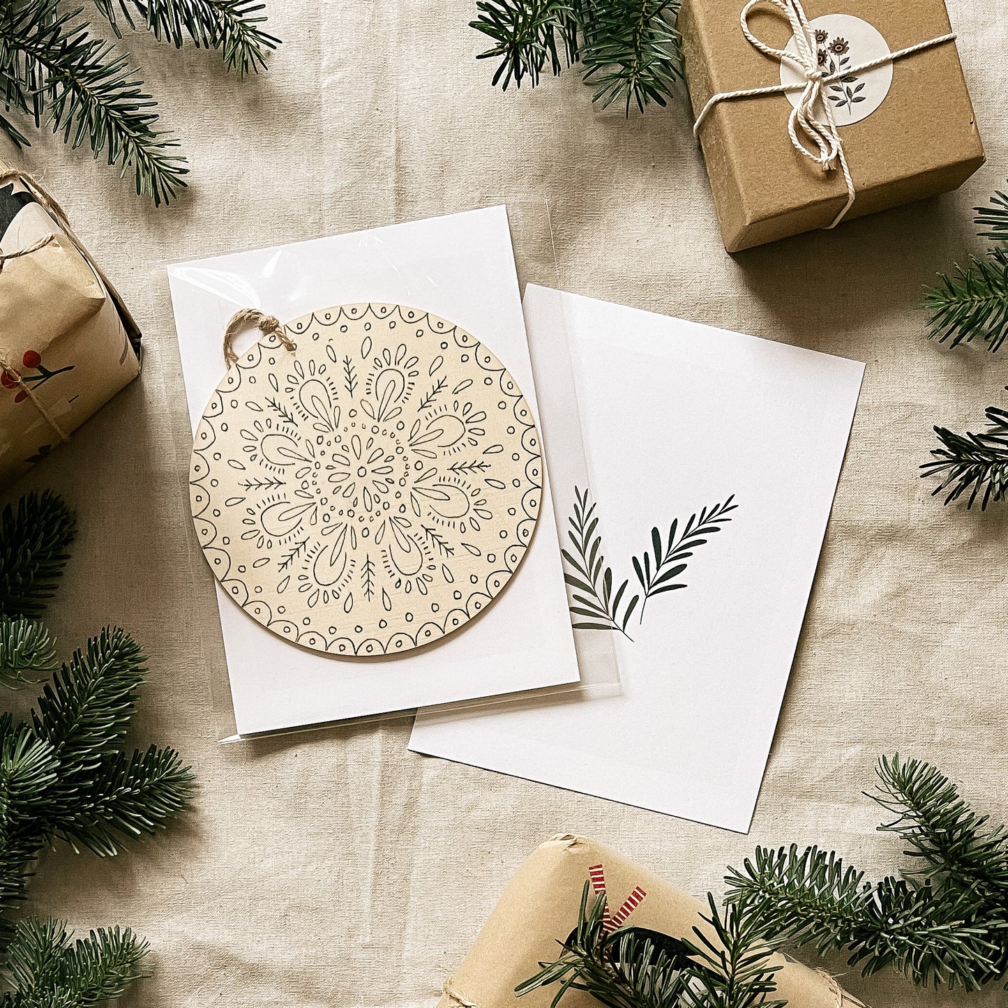 Décoration en bois-Boule 5"-modèles multiples