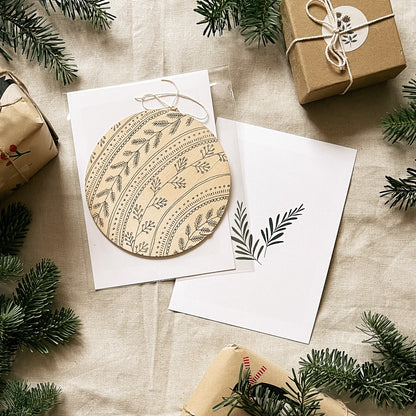 Décoration en bois-Boule 5"-modèles multiples