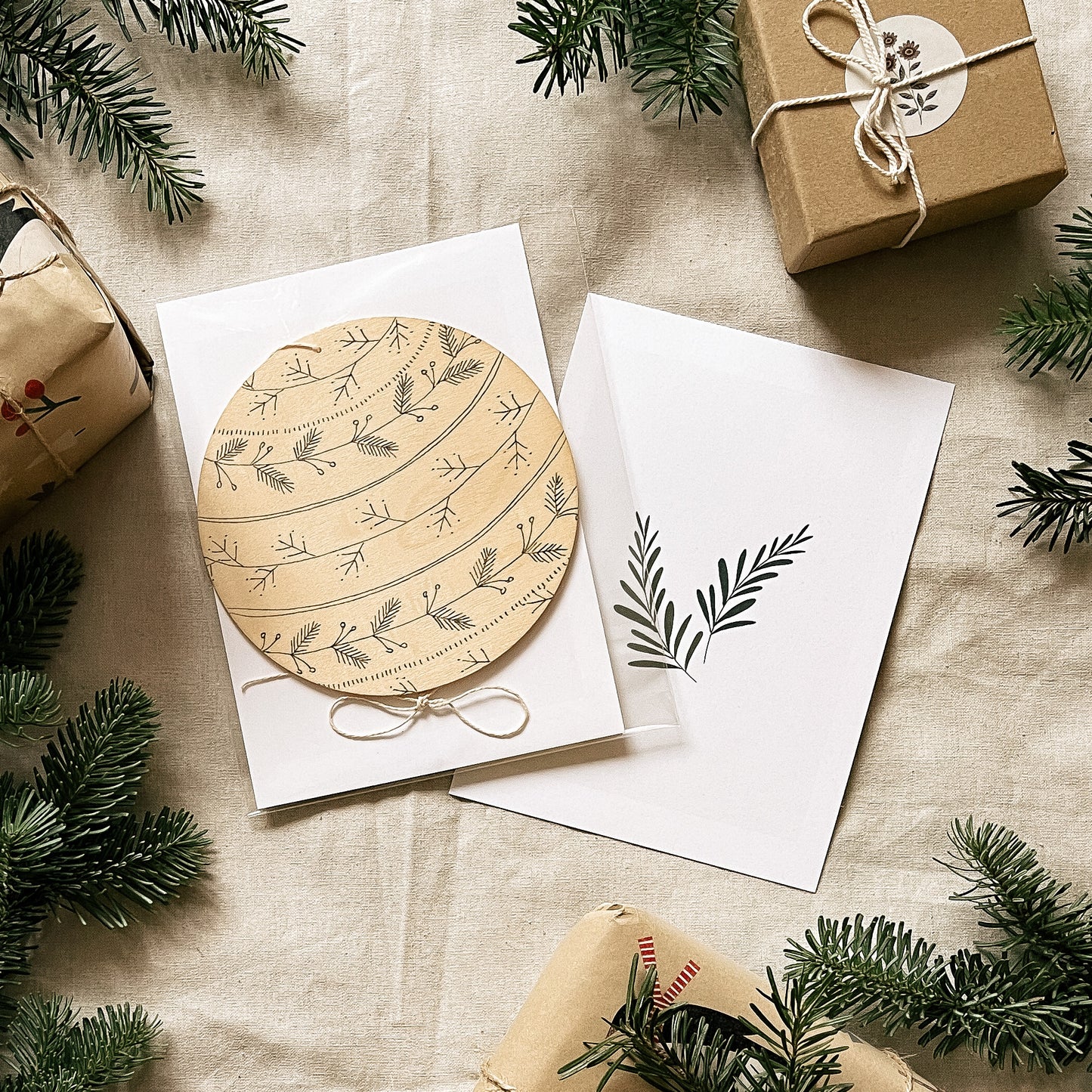 Décoration en bois-Boule 5"-modèles multiples