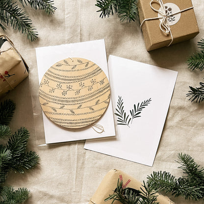 Décoration en bois-Boule 5"-modèles multiples