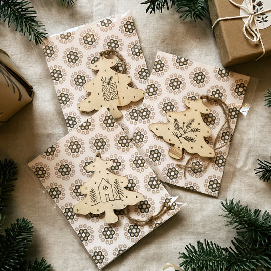 Handmade Wooden Ornament - Multiple Designs