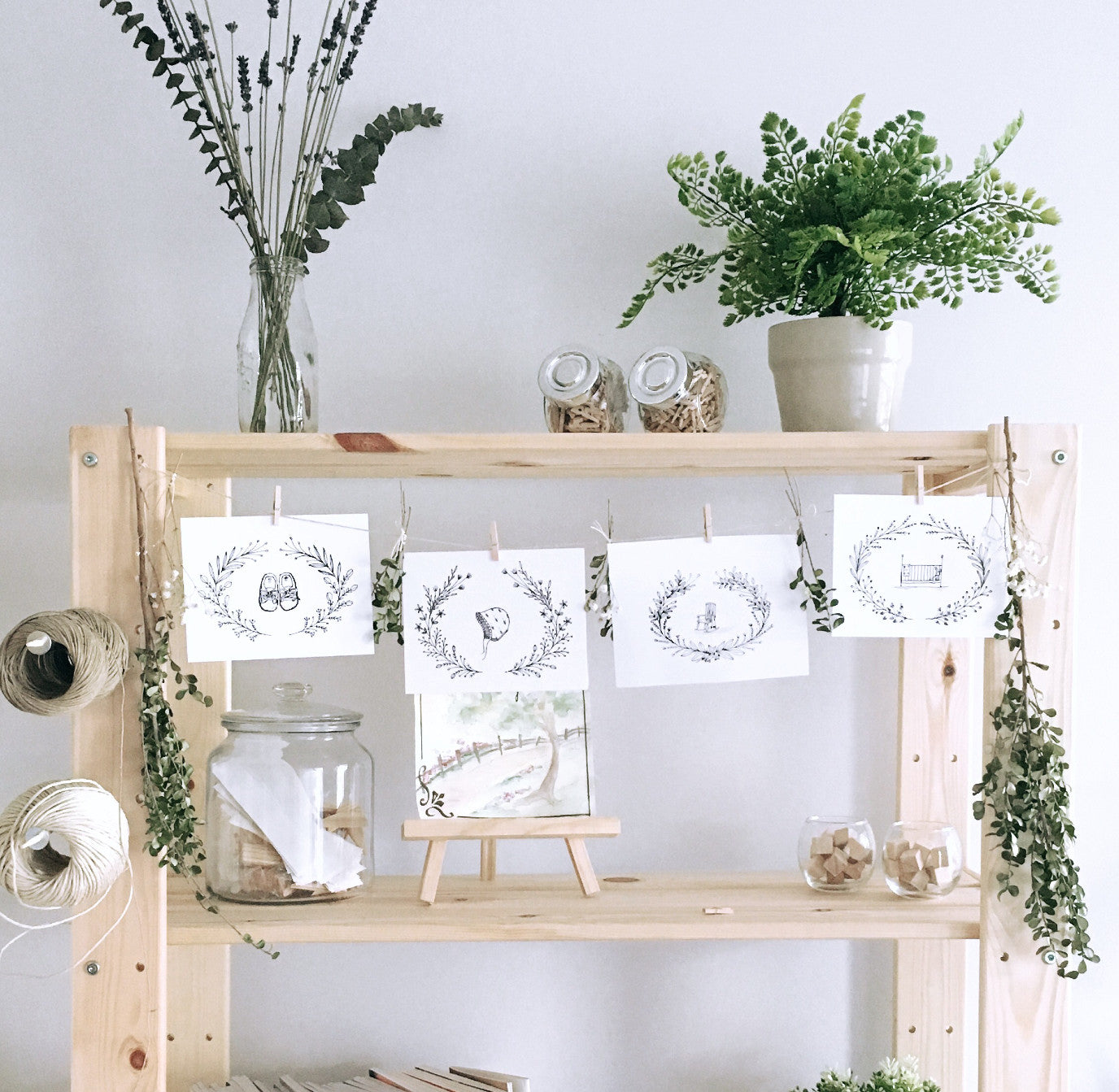 Decorative Clothesline-Starter Pack-Baby Bonnet & co-4x