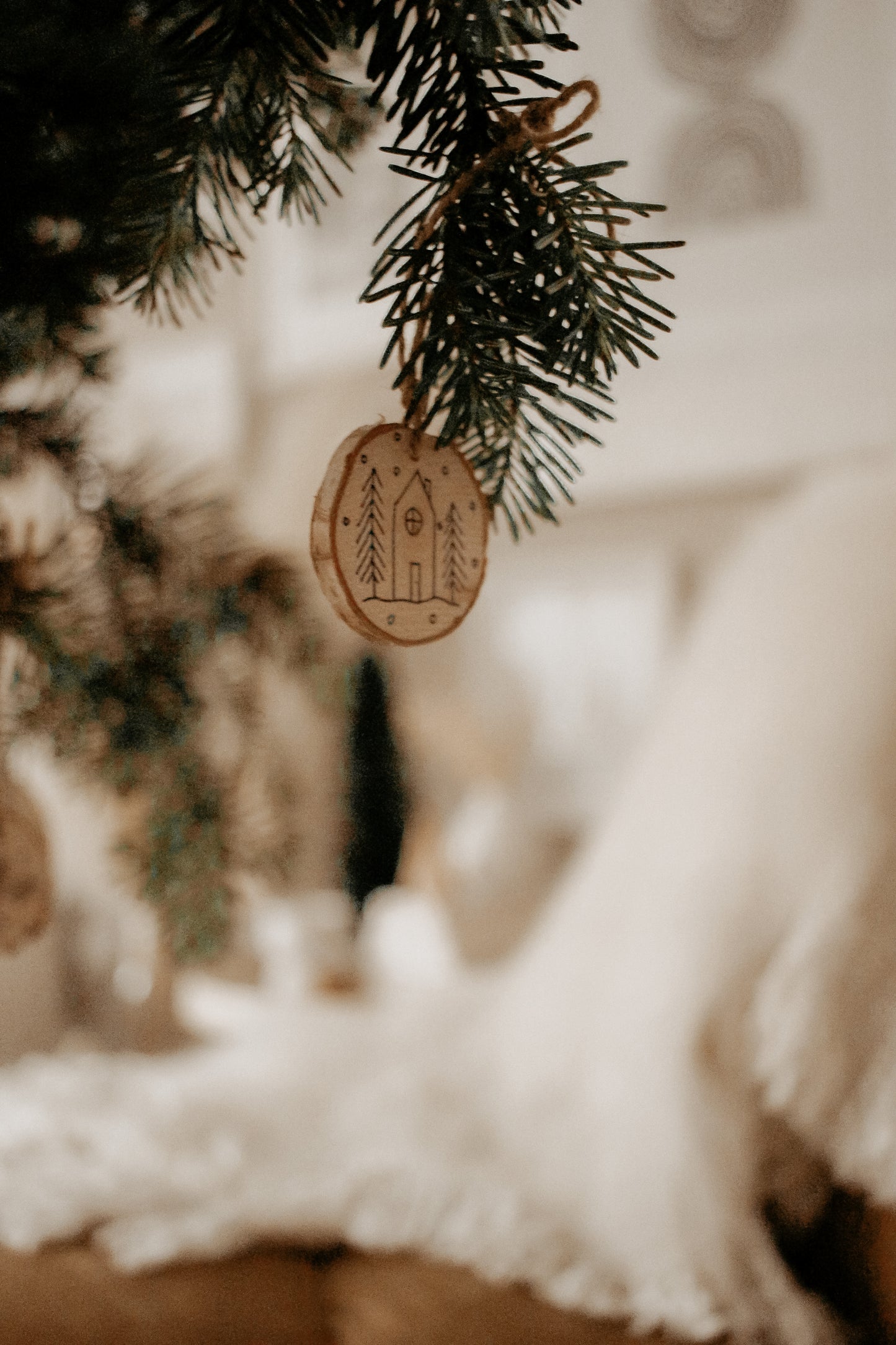 Handmade Wooden Ornaments - Set of 6