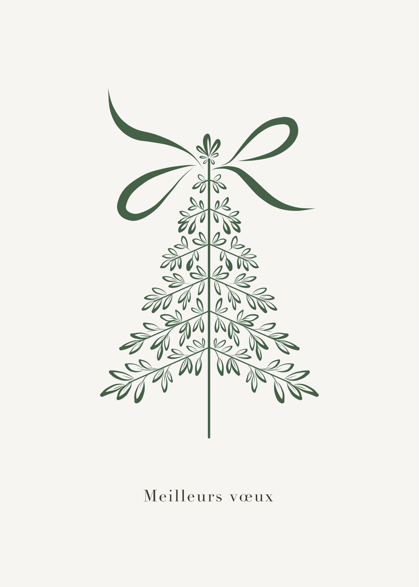 Greeting Card-5"x 7”-Holiday Collection-Meilleurs Voeux