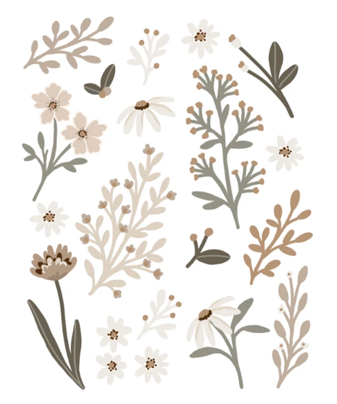 Wall Stickers Set - Flora Pastel by Natasha Prévost