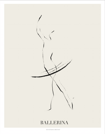 Ballerina Art Print - Colorful Dance Illustration