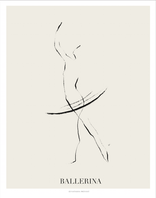 Ballerina Art Print - Colorful Dance Illustration