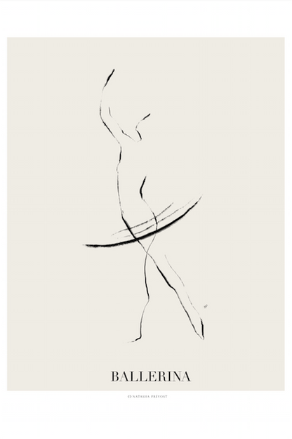 Ballerina Art Print - Colorful Dance Illustration