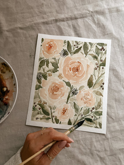 Roses - Original Watercolor Painting