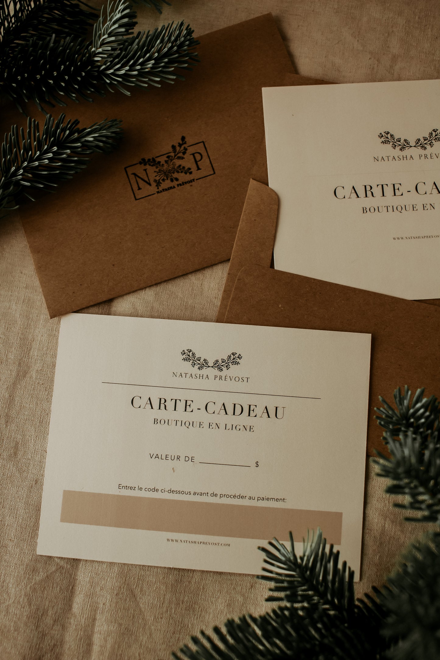 Physical Gift Card - Natasha Prévost Online Store