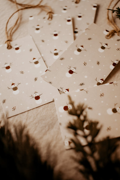 Gift Tags - Pack of 5 - Winter Snowmen by Natasha Prévost