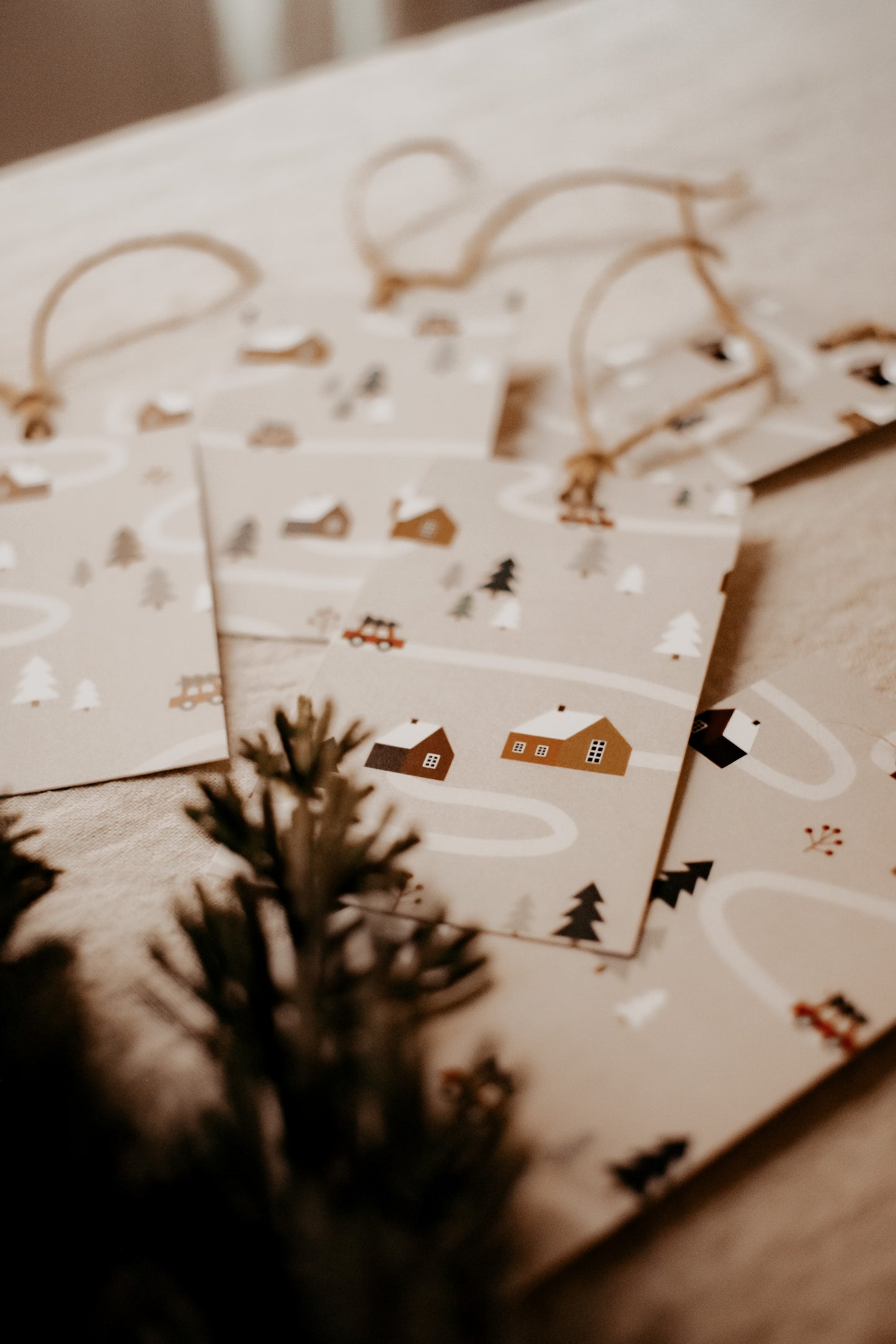 Gift Tags - Pack of 5 - Holiday Village by Natasha Prévost