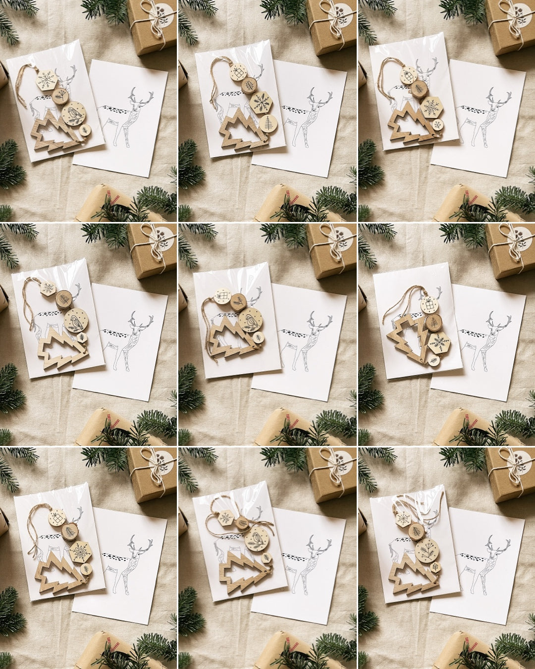 Décoration en bois-Lanière modèle sapin vide