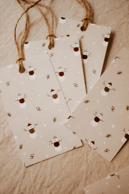 Gift Tags - Pack of 5 - Winter Snowmen by Natasha Prévost