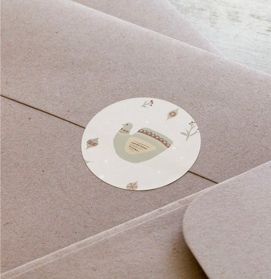 Gift wrapping stickers-Ensemble festif