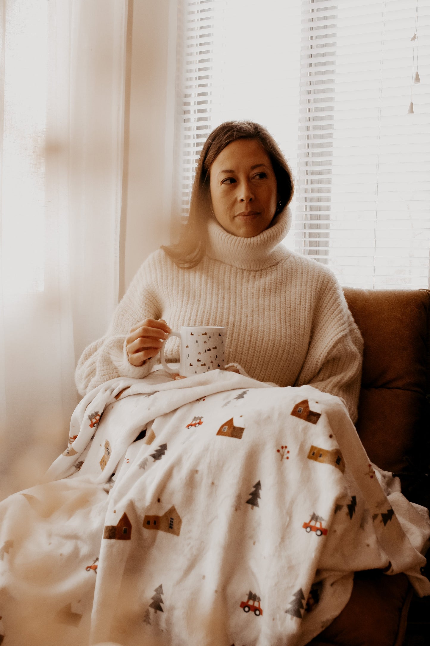 Couverture en polaire doux-Village des fêtes