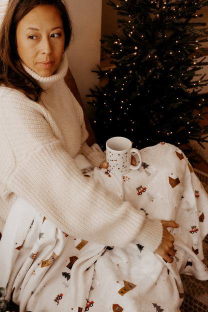 Couverture en polaire doux-Village des fêtes