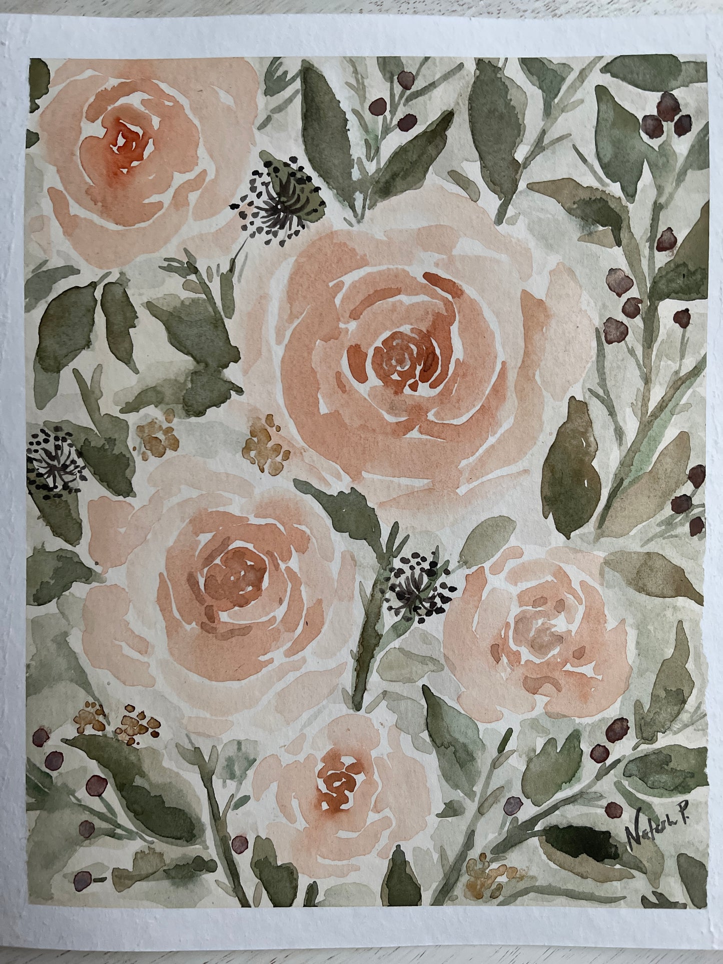Roses - Original Watercolor Painting