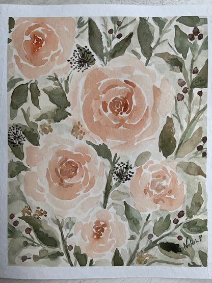 Roses - Original Watercolor Painting