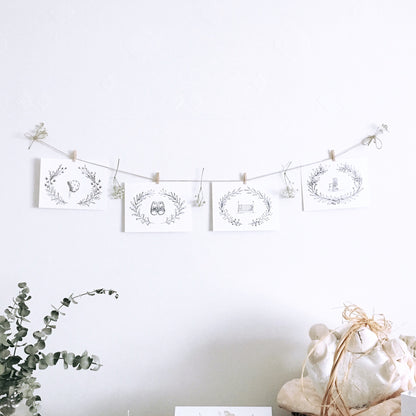 Decorative Clothesline-Starter Pack-Baby Bonnet & co-4x