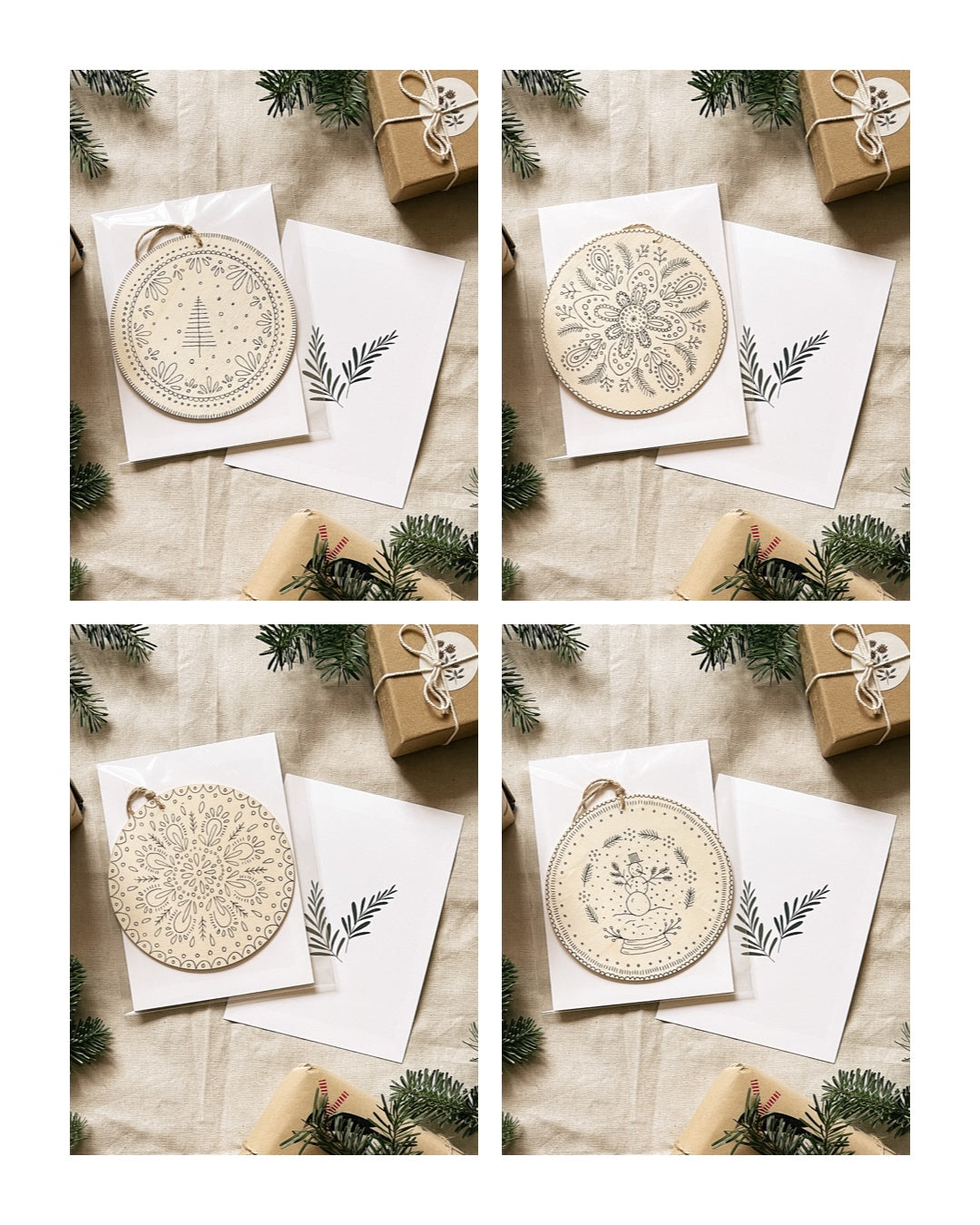 Décoration en bois-Boule 5"-modèles multiples