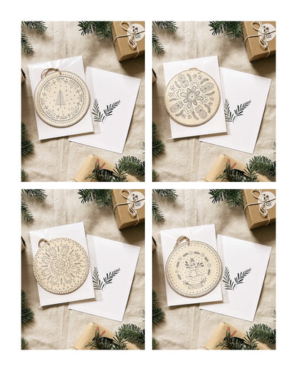 Décoration en bois-Boule 5"-modèles multiples