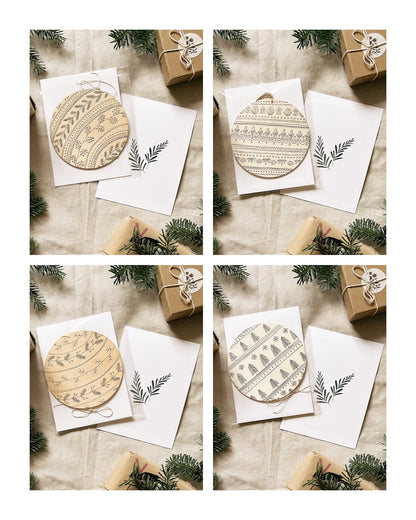 Décoration en bois-Boule 5"-modèles multiples