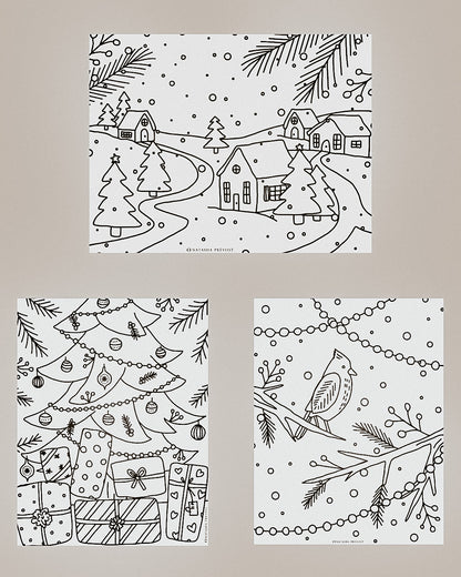 Print-Holiday Collection-Trio à colorier-Version numérique