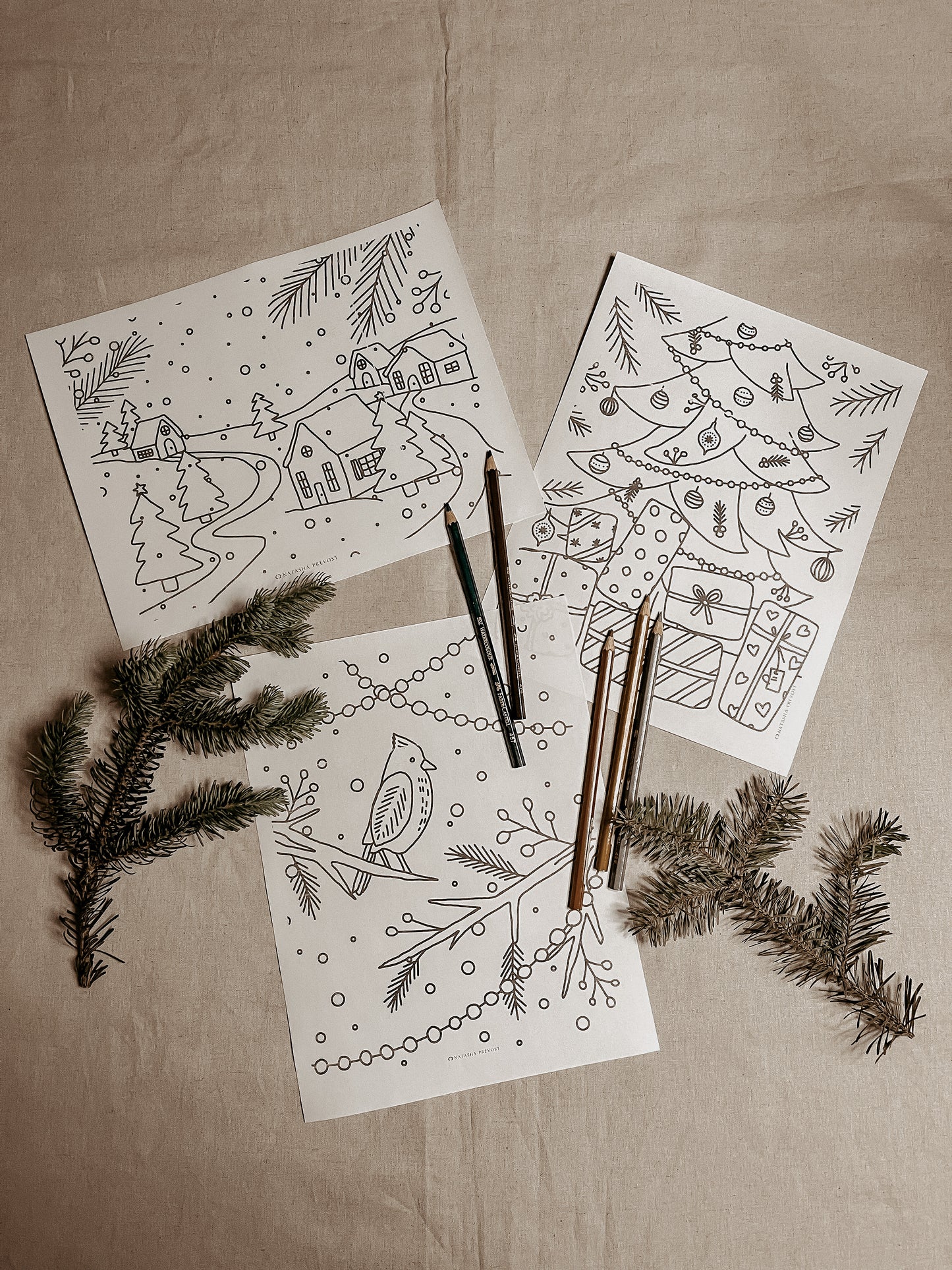 Print-Holiday Collection-Trio à colorier-Version numérique