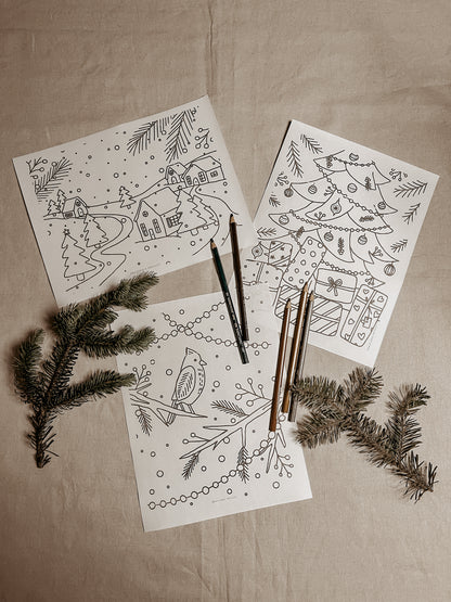 Print-Holiday Collection-Trio à colorier-Version numérique