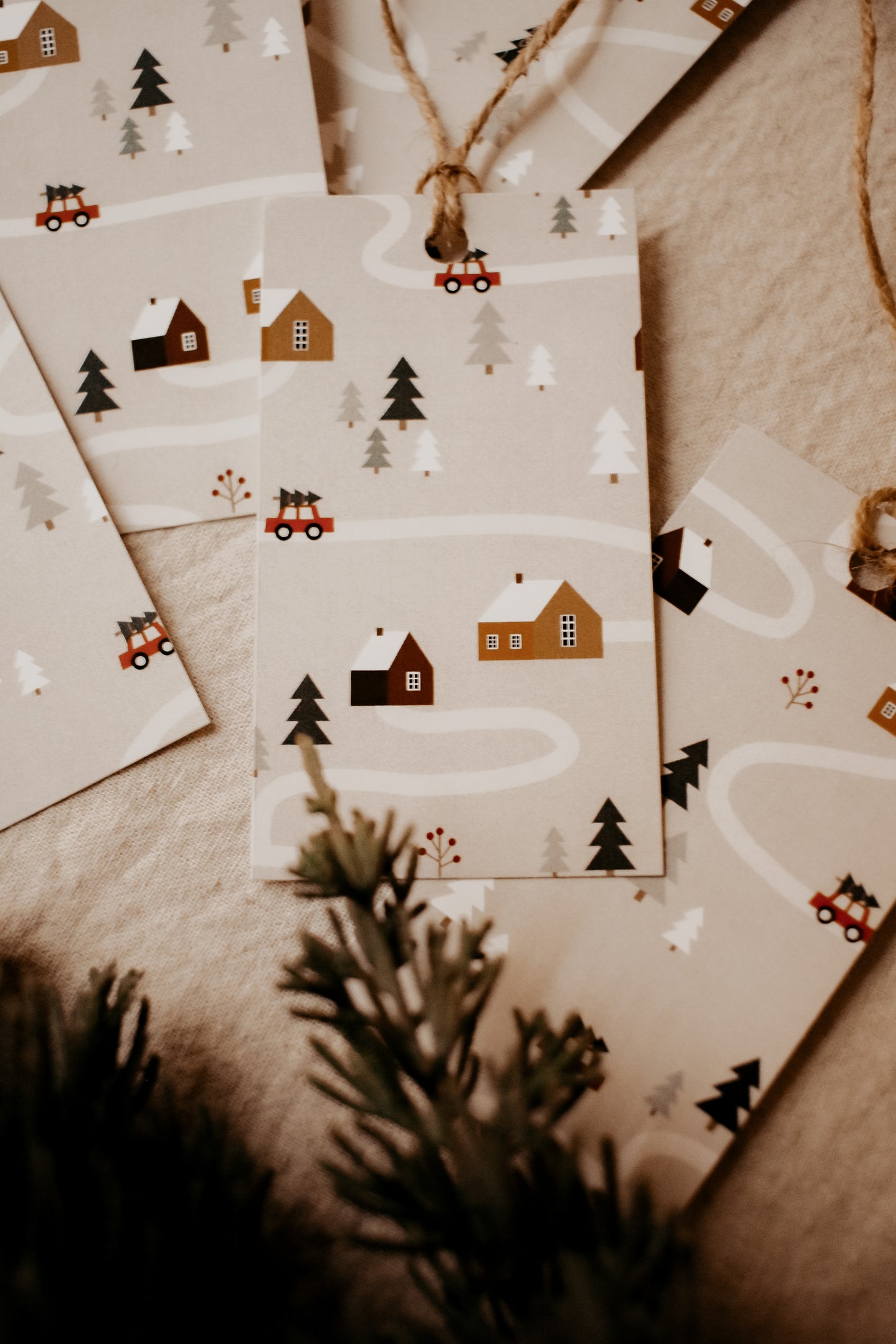 Gift Tags - Pack of 5 - Holiday Village by Natasha Prévost