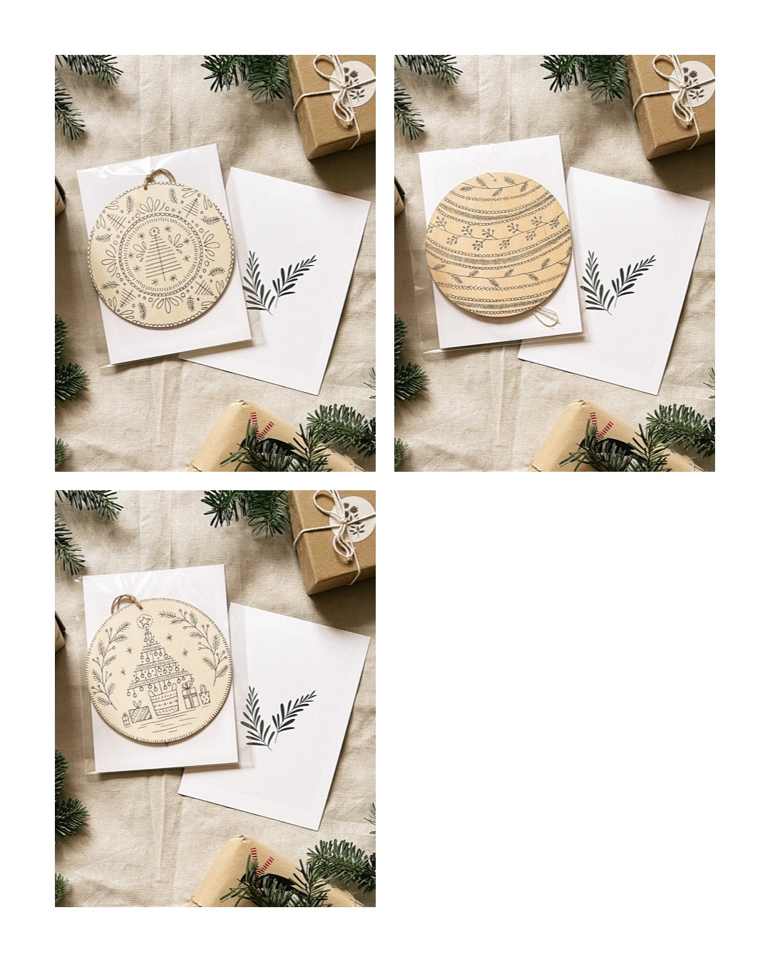 Décoration en bois-Boule 5"-modèles multiples