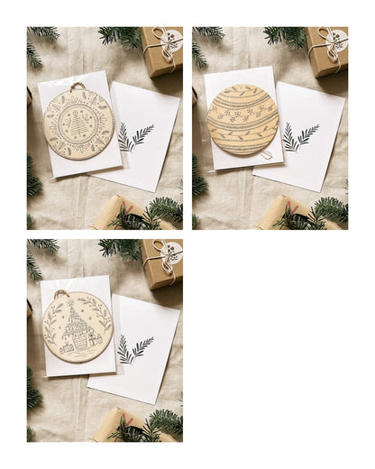 Décoration en bois-Boule 5"-modèles multiples