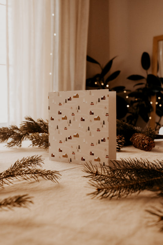 Carte de souhaits-5”x5”-Village des fêtes