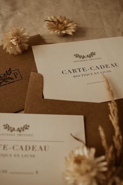 Physical Gift Card - Natasha Prévost Online Store