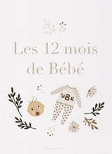 Ensemble de 16 cartes “Les 12 mois de Bébé”-unisexe