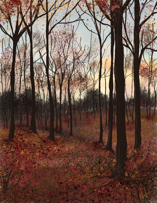 PRINT- Colour illustration-FALL in love