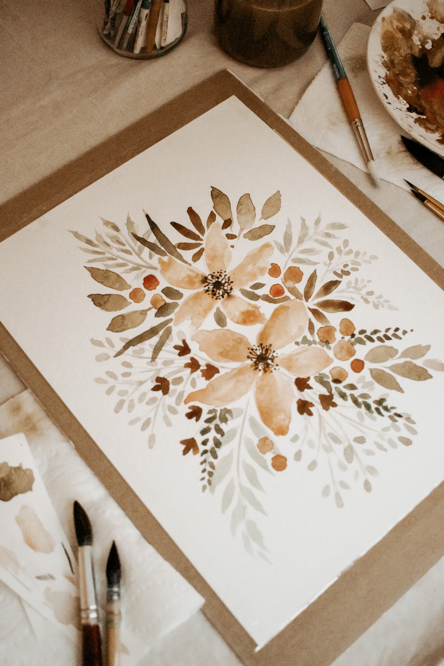 Floral Bouquet - Original Watercolor by Natasha Prévost