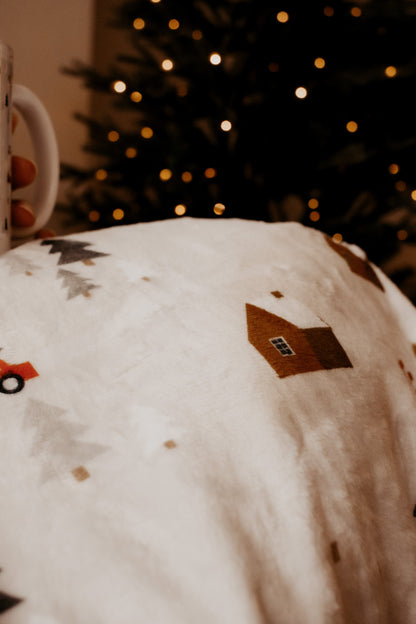 Couverture en polaire doux-Village des fêtes