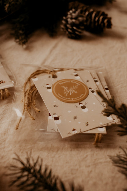 Gift Tags - Pack of 5 - Winter Snowmen by Natasha Prévost