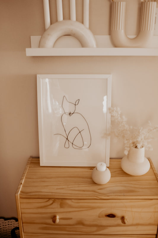 3D Illustration - Cat Oneline by Natasha Prévost