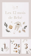 Ensemble de 16 cartes “Les 12 mois de Bébé”-unisexe