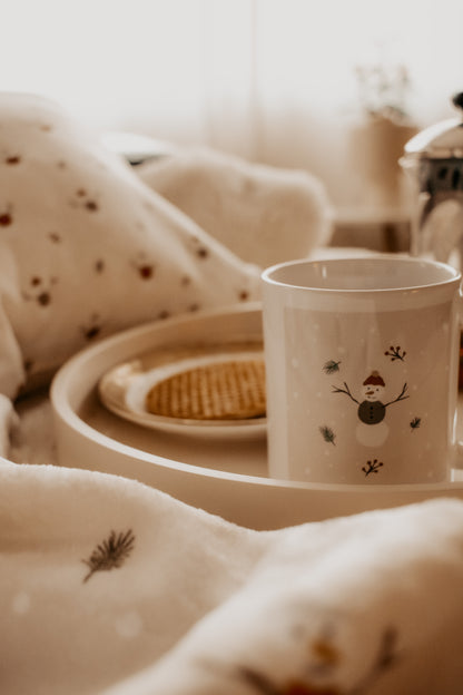 Ceramic Mug - Winter Snowmen by Natasha Prévost