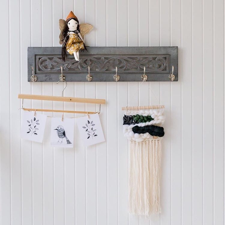 Decorative Clothesline-Four birds & leaf design