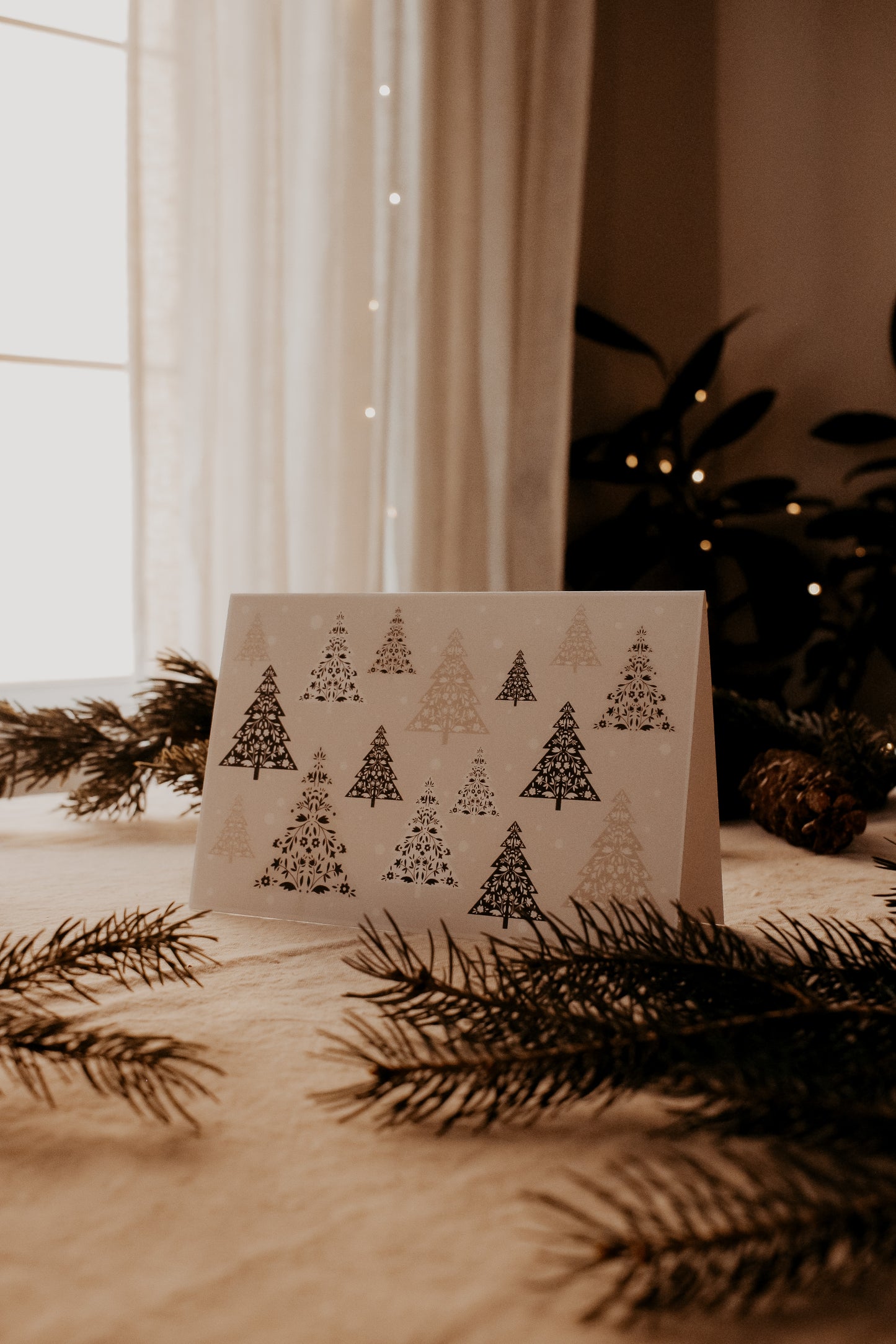Greeting Card - 5"x7" - Patterned Trees by Natasha Prévost