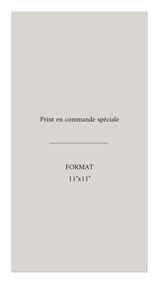 PRINT en Commande spéciale-11"x11”